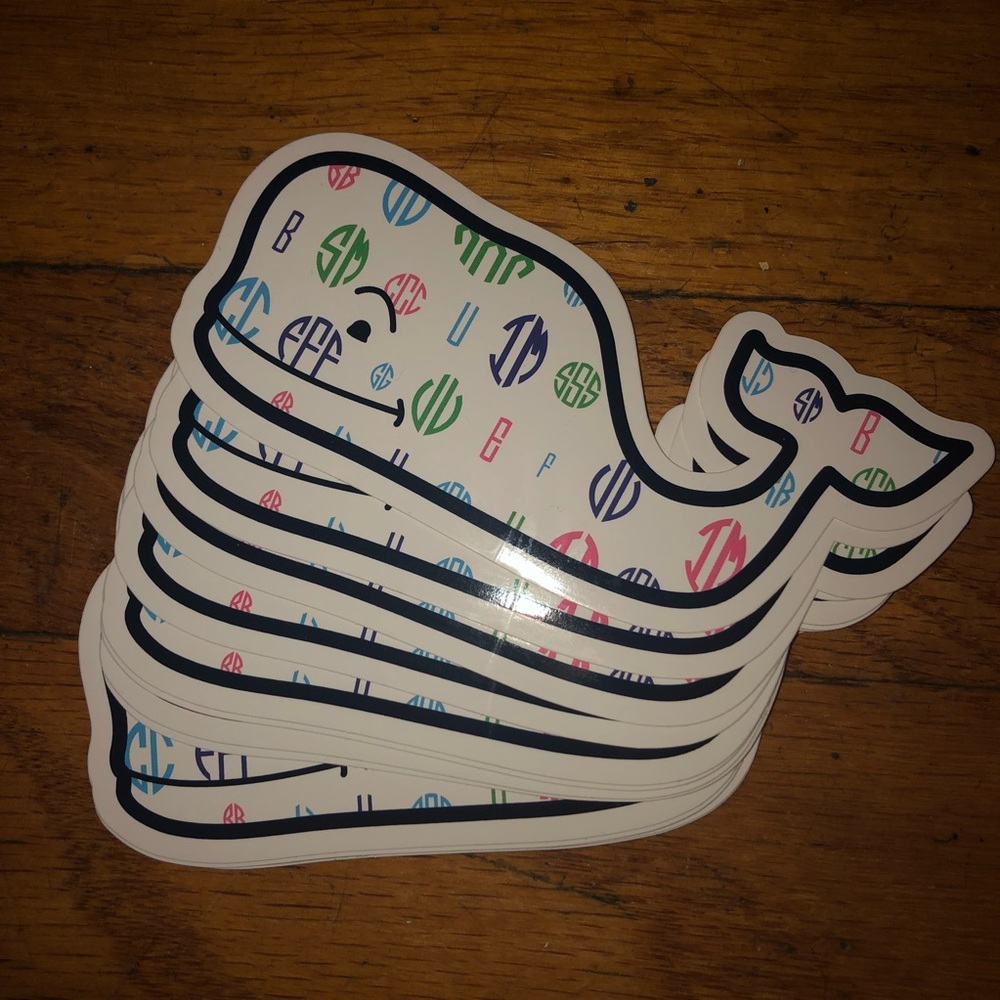 Monogram Passport to the Good Life Whale Sticker